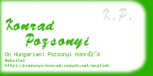 konrad pozsonyi business card